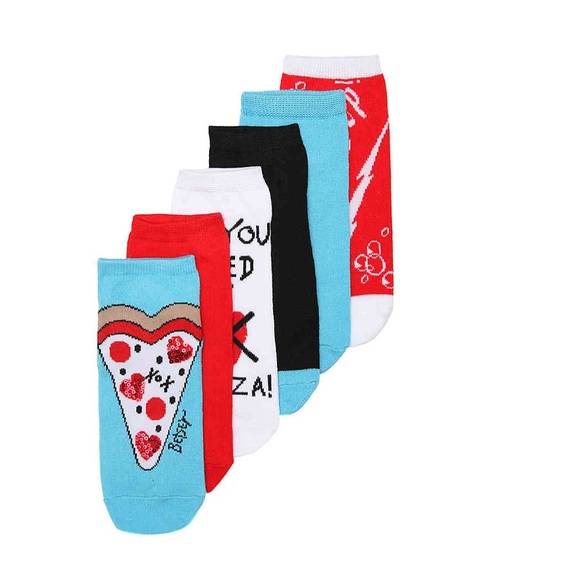 Betsey Johnson Accessories - Betsey Johnson Pizza Women’s No Show Socks - 6 pk